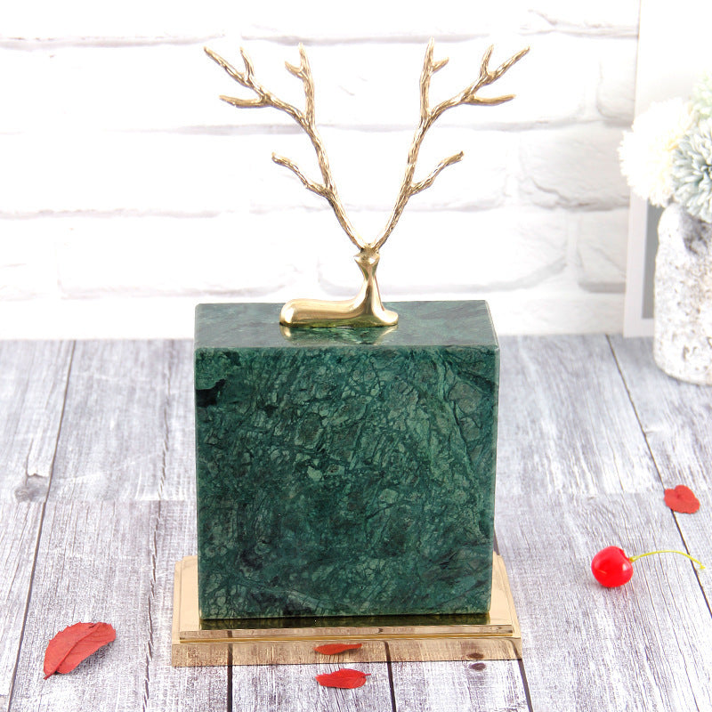 LYXEN™ Marble Elegance Table Clock – Nordic Silent Copper Design