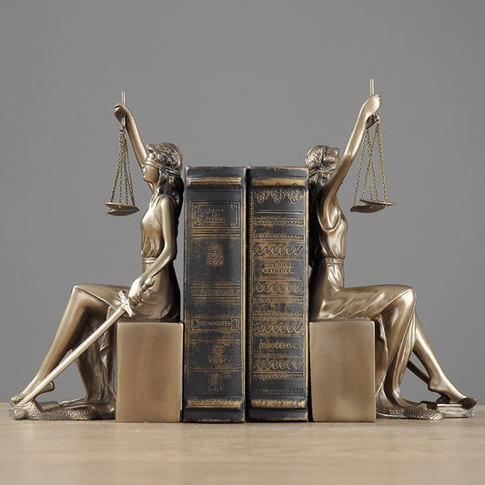 Lyxen™ Justice Sovereign – Resin & Copper Lady Justice Sculpture
