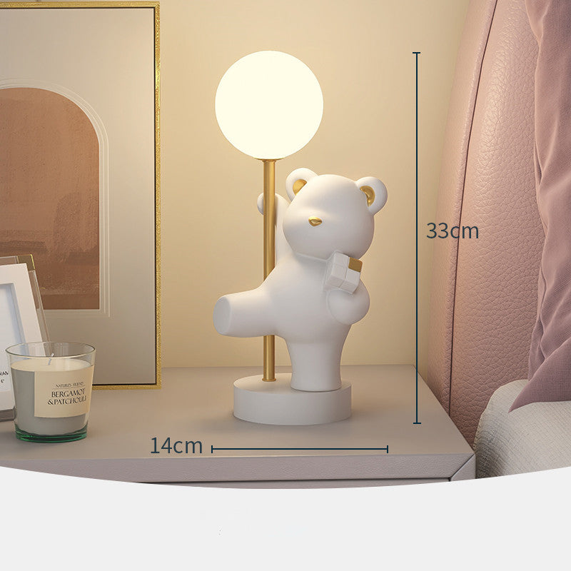 LYXEN™ CuboBear – Decorative Resin Bedside Lamp