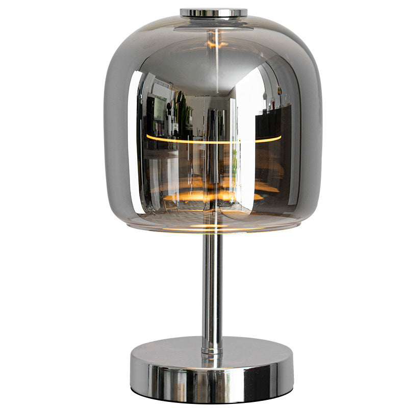 Lyxen™ AuraGlow Glass Lamp – Minimalist USB Bedside Light with Ambience Control