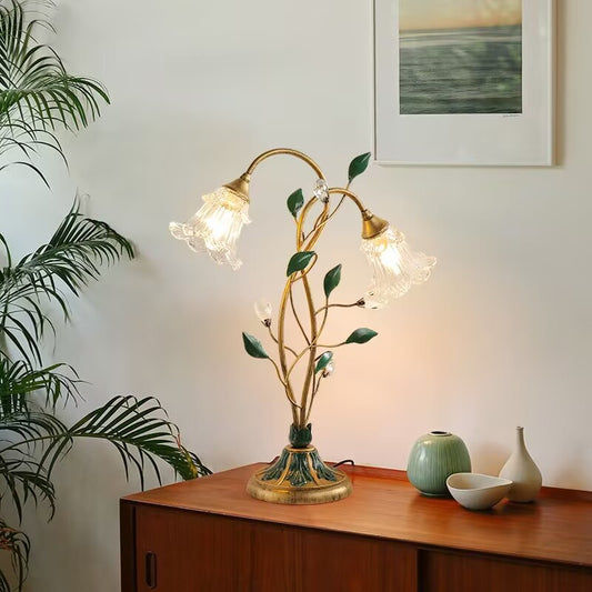 LYXEN™ Bloomcrest – Retro Floral Desk Lamp