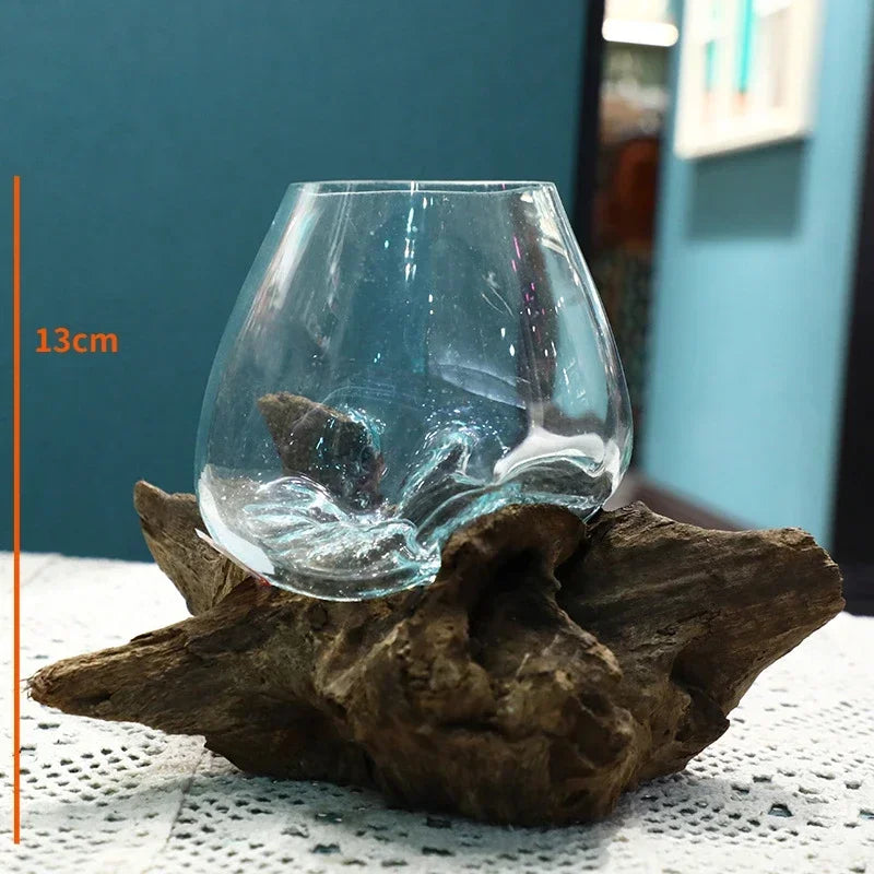 Lyxen™ Arbor Flow – Wooden Hydroponic Vase