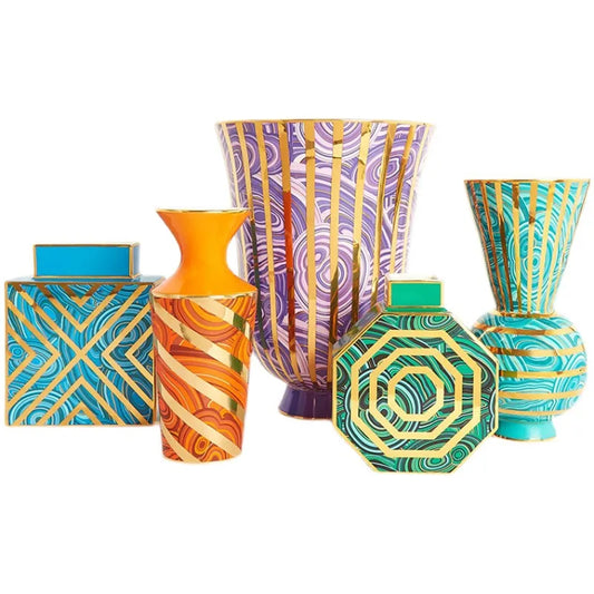 Lyxen™ Solace Crest – European Ceramic Tabletop Vase