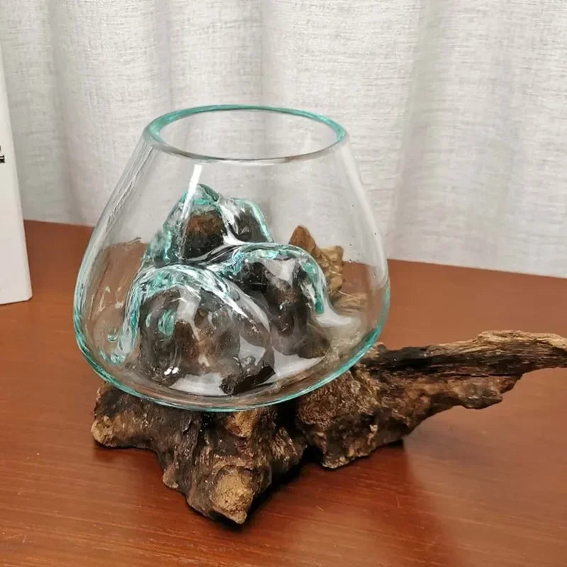 Lyxen™ Arbor Flow – Wooden Hydroponic Vase