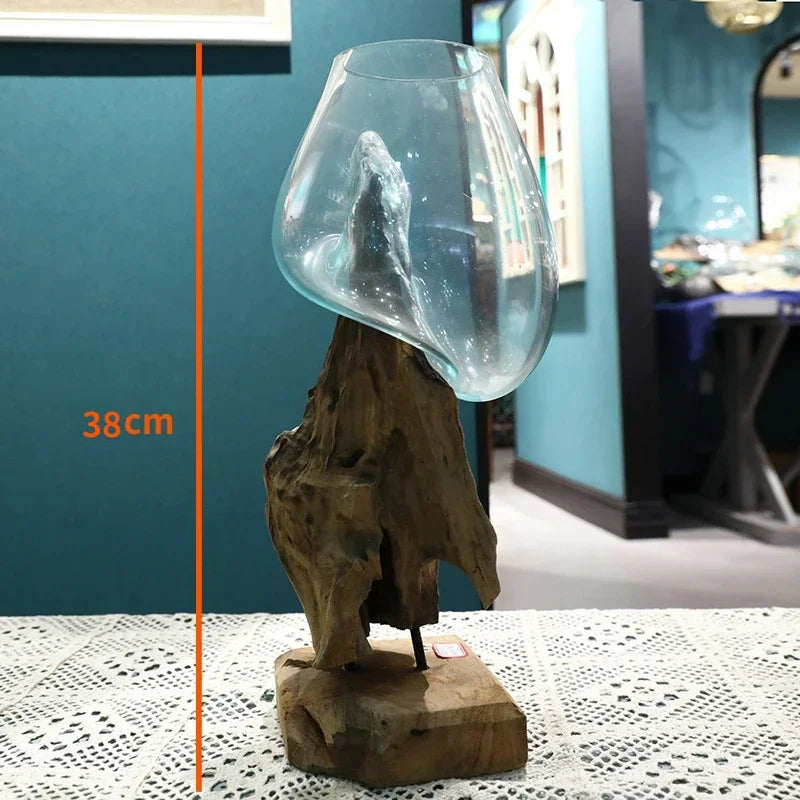 Lyxen™ Arbor Flow – Wooden Hydroponic Vase