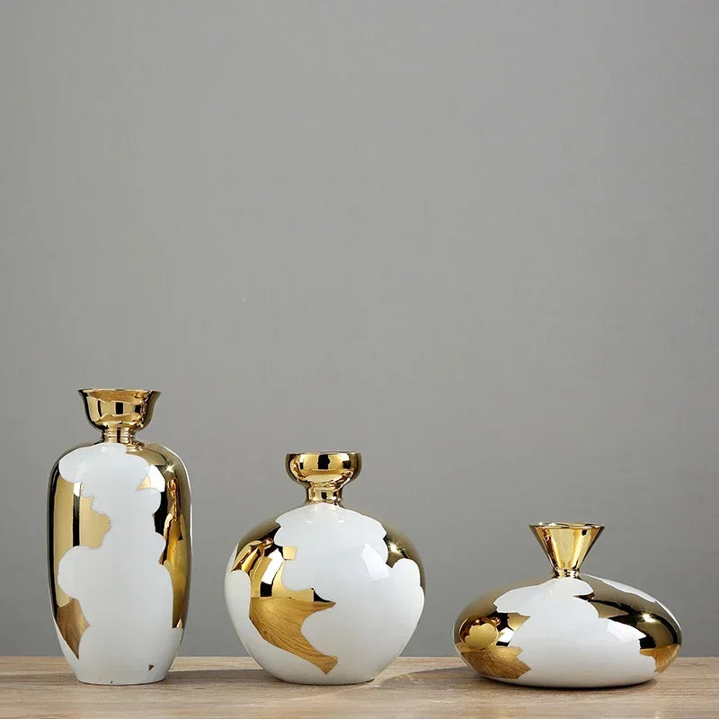 Lyxen™ Bloomline – Ceramic & Enamel Flower Vase