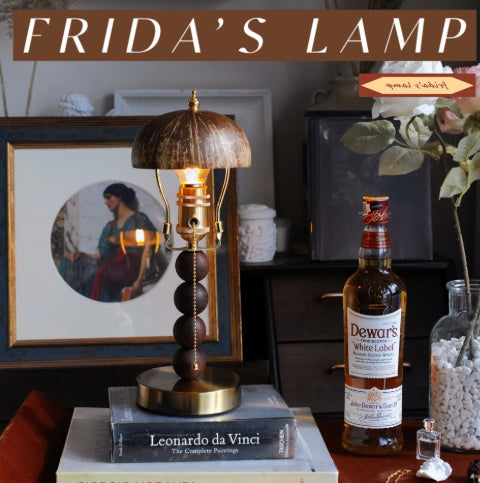 LYXEN™ KuroShell – Vintage Coconut Shell Table Lamp