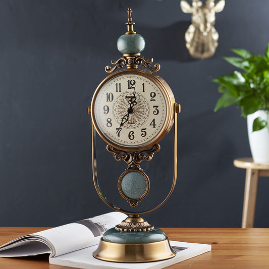 LYXEN™ RegalTime Ceramic Clock – Neo-Classical Luxury Table Piece