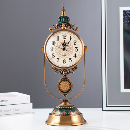 LYXEN™ RegalTime Ceramic Clock – Neo-Classical Luxury Table Piece