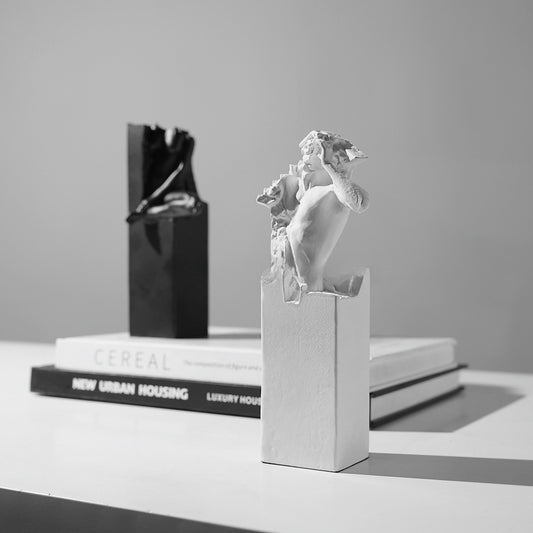 Lyxen Abstract Duo – Modern Art Bookend Sculptures