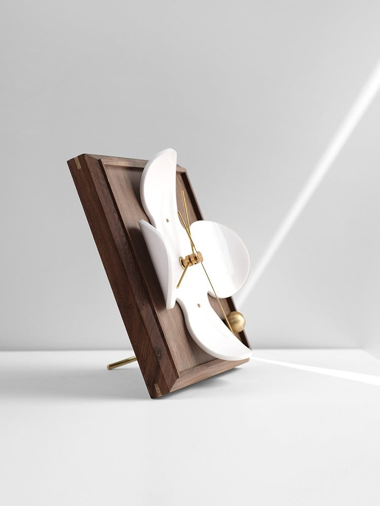 LYXEN™ Nordic Floral Grandfather Clock – Standing Wooden Decor