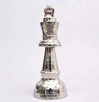 Lyxen™ Knight’s Command – Hammered Nickel Chess Sculpture