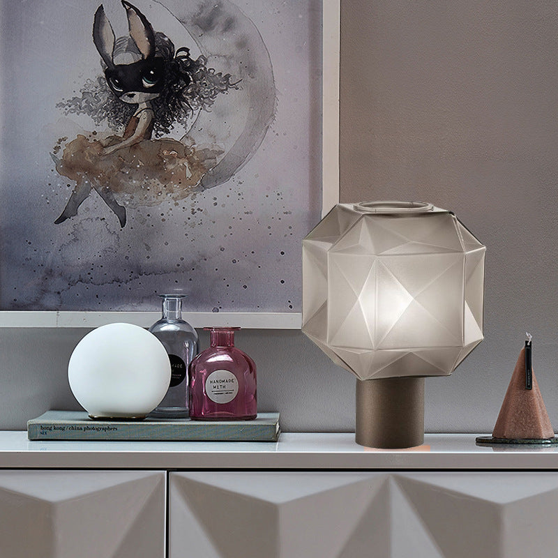 LYXEN™ Elara – Glass & Hardware Bedside Lamp