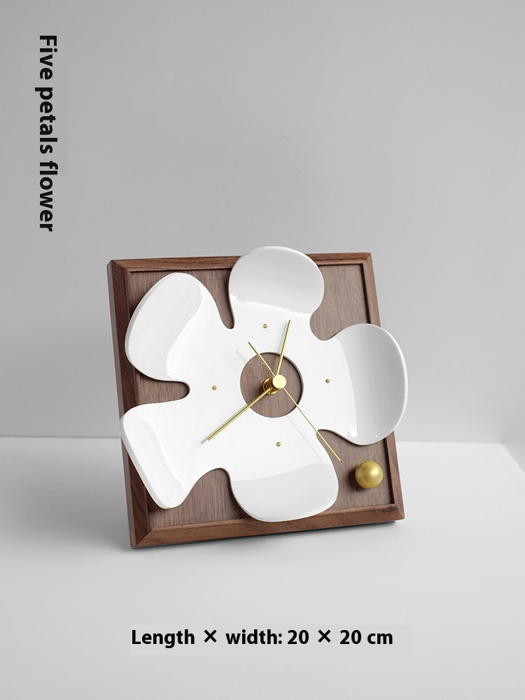 LYXEN™ Nordic Floral Grandfather Clock – Standing Wooden Decor