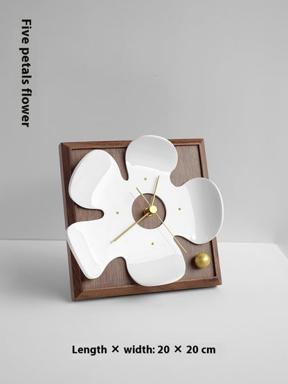 LYXEN™ Nordic Floral Grandfather Clock – Standing Wooden Decor