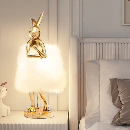 LYXEN™ PlumeRabbit – Feather Table Lamp