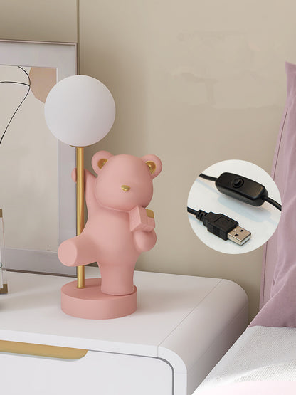 LYXEN™ CuboBear – Decorative Resin Bedside Lamp