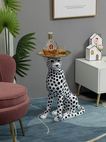 Lyxen Zhaocai Leopard – Luxury Floor Tray Sculpture