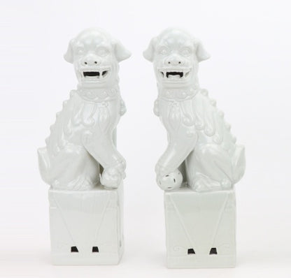 Lyxen™ Blue Monarchs – Porcelain Poodle Sculptures