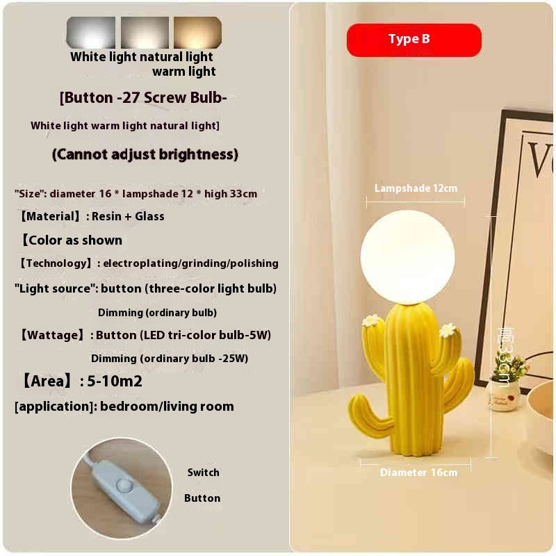 LYXEN™ Cacto – Modern Cactus Bedside Lamp for Kids