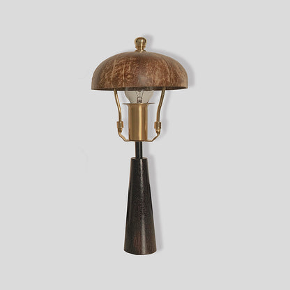 LYXEN™ Soluna – Vintage Coconut Shell Wood Table Lamp