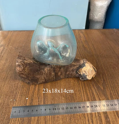 Lyxen™ Arbor Flow – Wooden Hydroponic Vase