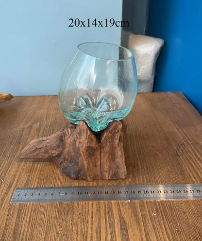 Lyxen™ Arbor Flow – Wooden Hydroponic Vase