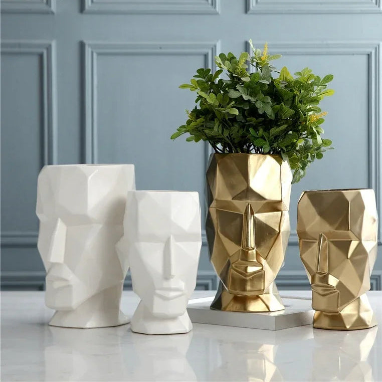 Lyxen™ Silhouette Form – Ceramic & Enamel Sculpture Vase