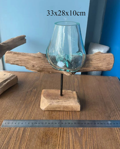 Lyxen™ Arbor Flow – Wooden Hydroponic Vase