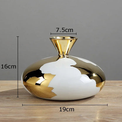 Lyxen™ Bloomline – Ceramic & Enamel Flower Vase