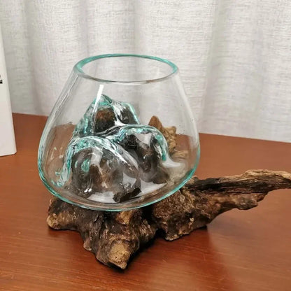 Lyxen™ Arbor Flow – Wooden Hydroponic Vase