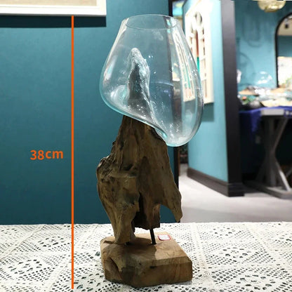 Lyxen™ Arbor Flow – Wooden Hydroponic Vase