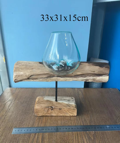 Lyxen™ Arbor Flow – Wooden Hydroponic Vase