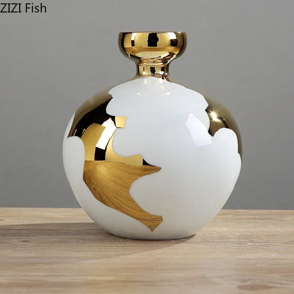 Lyxen™ Bloomline – Ceramic & Enamel Flower Vase