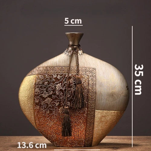 Lyxen™ Imperial Crest – Neoclassical Ceramic Vase