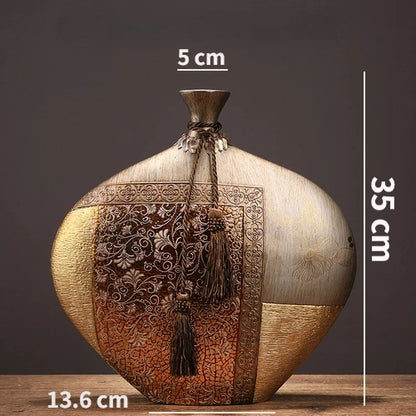 Lyxen™ Imperial Crest – Neoclassical Ceramic Vase