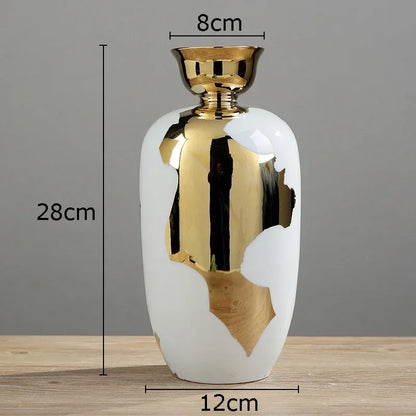 Lyxen™ Bloomline – Ceramic & Enamel Flower Vase