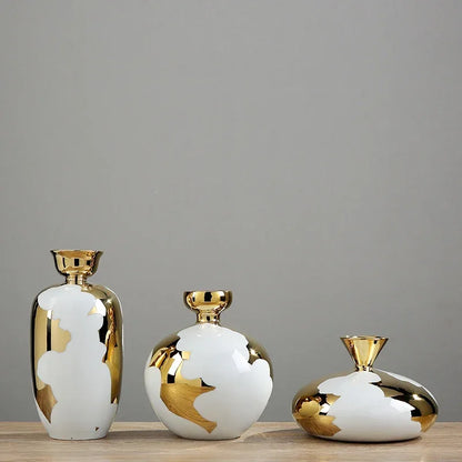 Lyxen™ Bloomline – Ceramic & Enamel Flower Vase