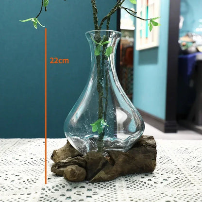 Lyxen™ Arbor Flow – Wooden Hydroponic Vase