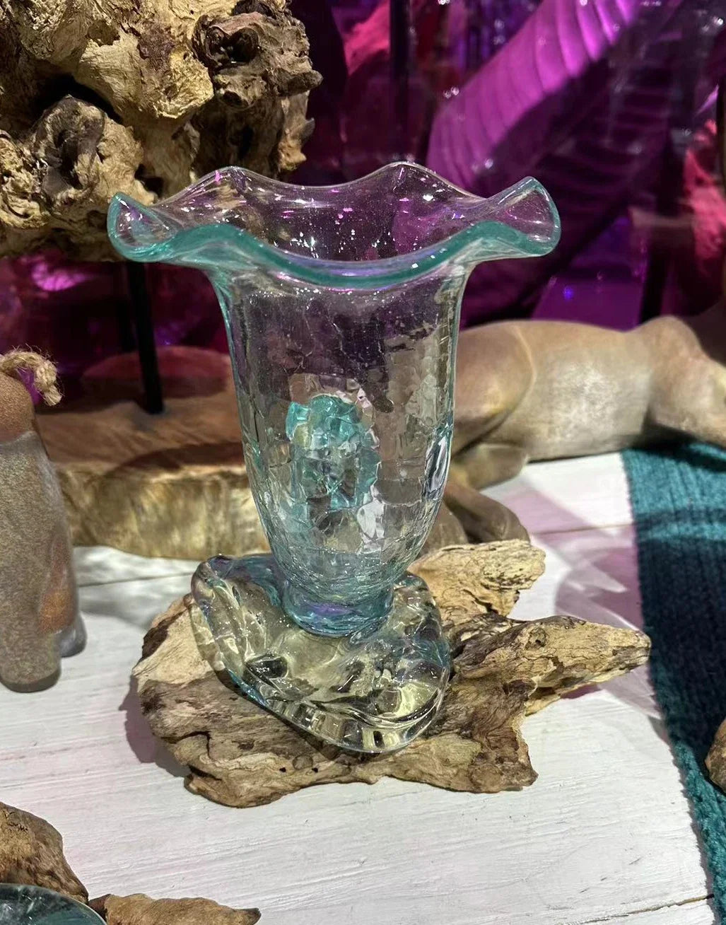 Lyxen™ Arbor Flow – Wooden Hydroponic Vase