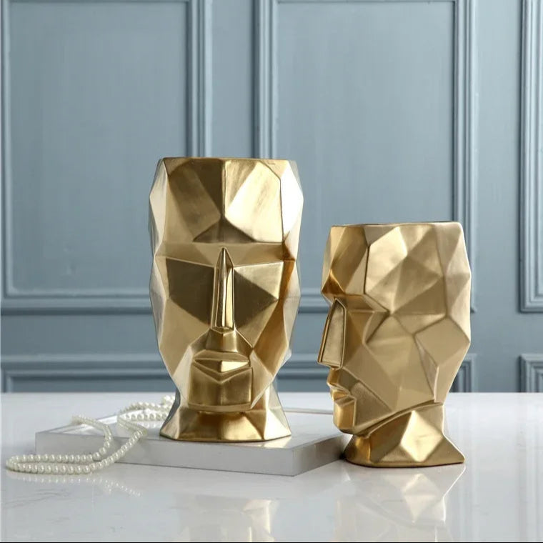 Lyxen™ Silhouette Form – Ceramic & Enamel Sculpture Vase