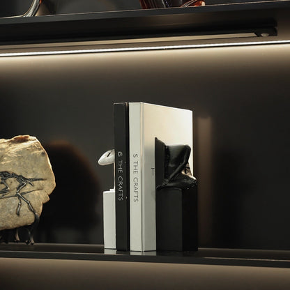 Lyxen Abstract Duo – Modern Art Bookend Sculptures