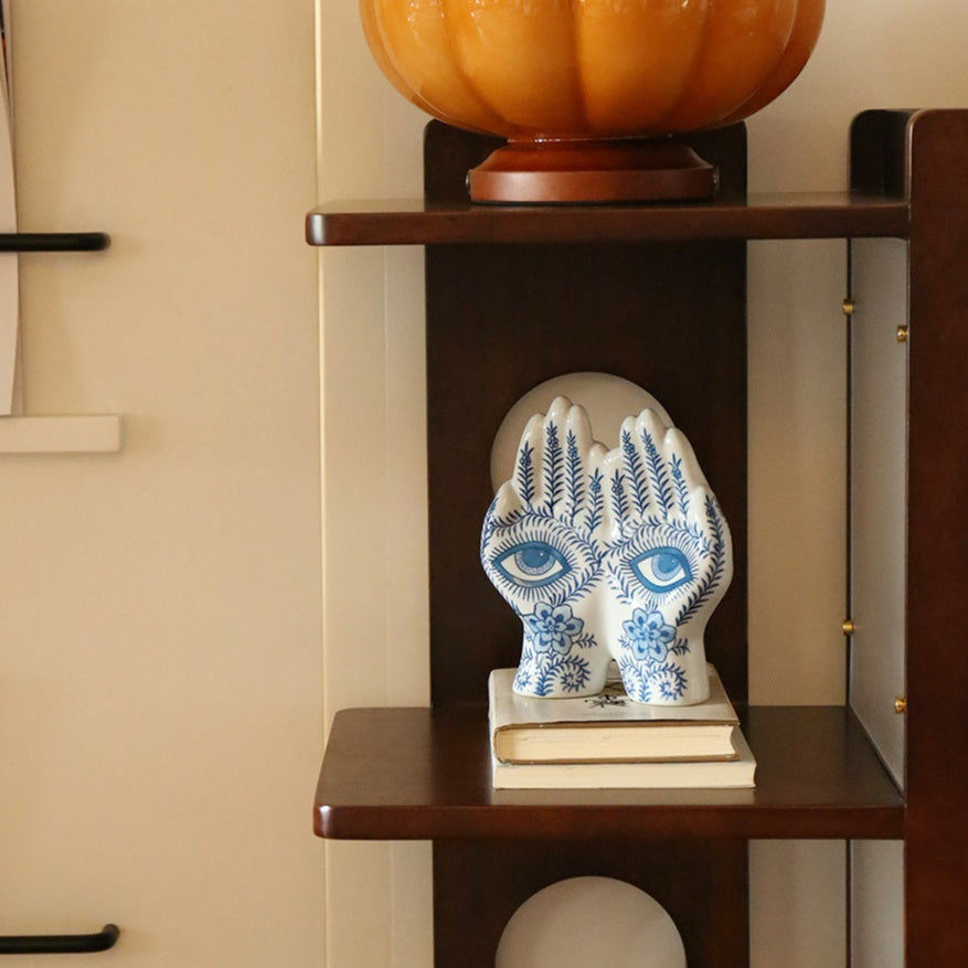 Lyxen™ Azure Gaze — Blue & White Porcelain Sculpture