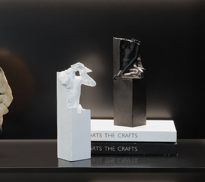 Lyxen Abstract Duo – Modern Art Bookend Sculptures