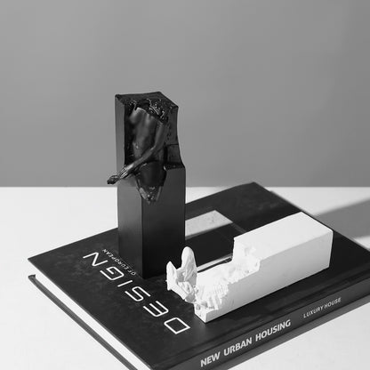 Lyxen Abstract Duo – Modern Art Bookend Sculptures