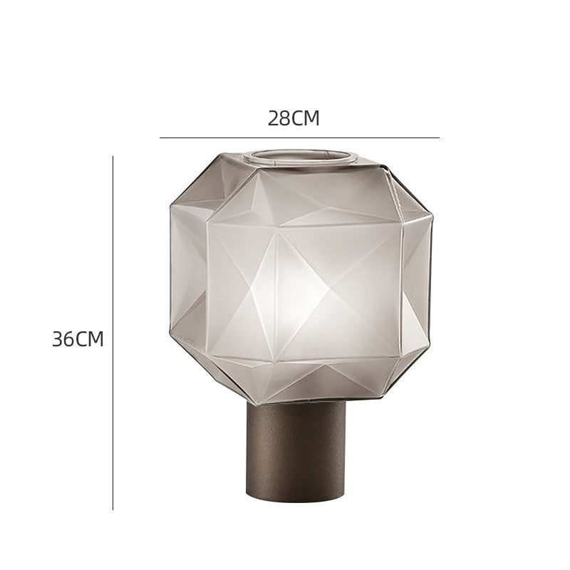 LYXEN™ Elara – Glass & Hardware Bedside Lamp