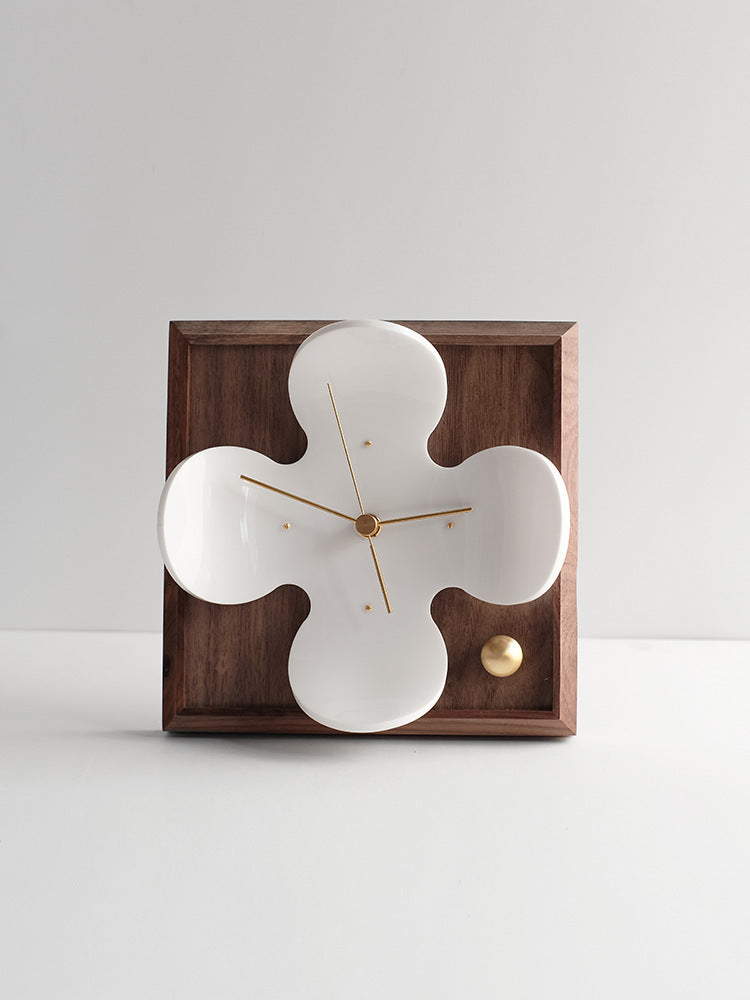 LYXEN™ Nordic Floral Grandfather Clock – Standing Wooden Decor