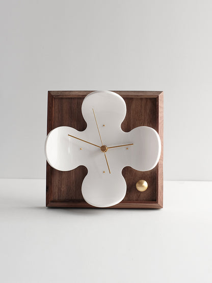 LYXEN™ Nordic Floral Grandfather Clock – Standing Wooden Decor