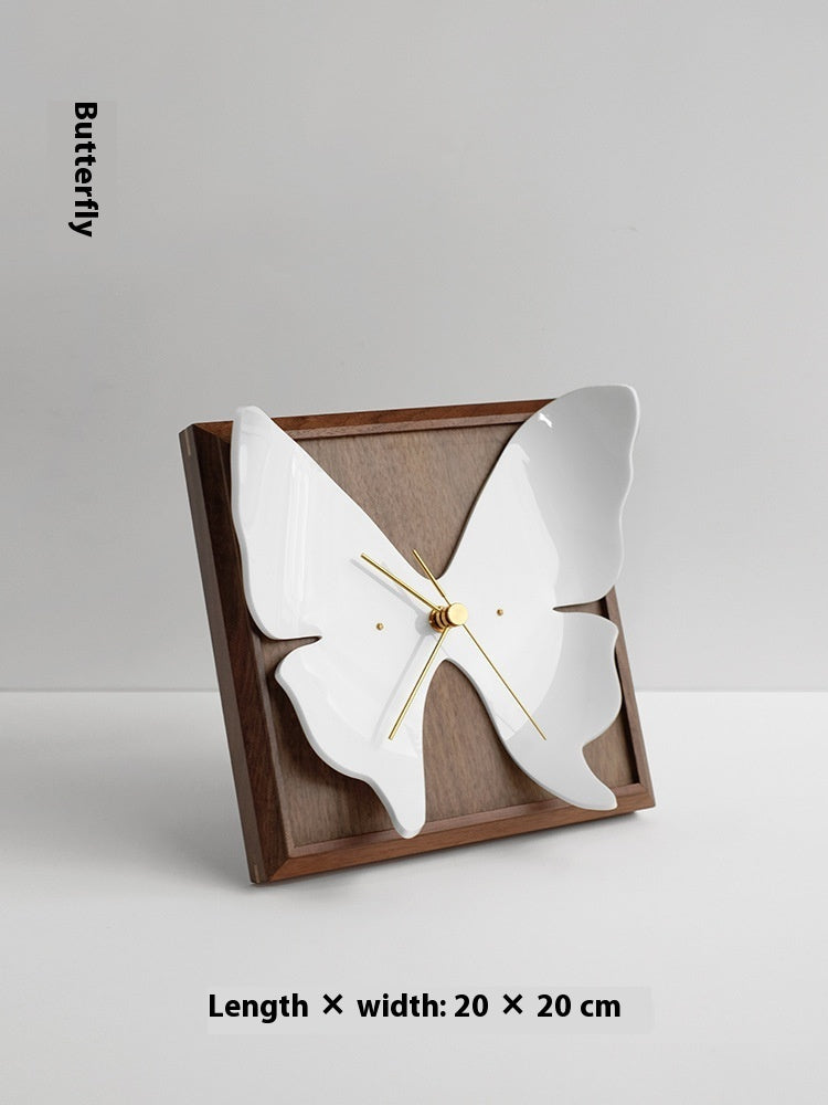 LYXEN™ Nordic Floral Grandfather Clock – Standing Wooden Decor