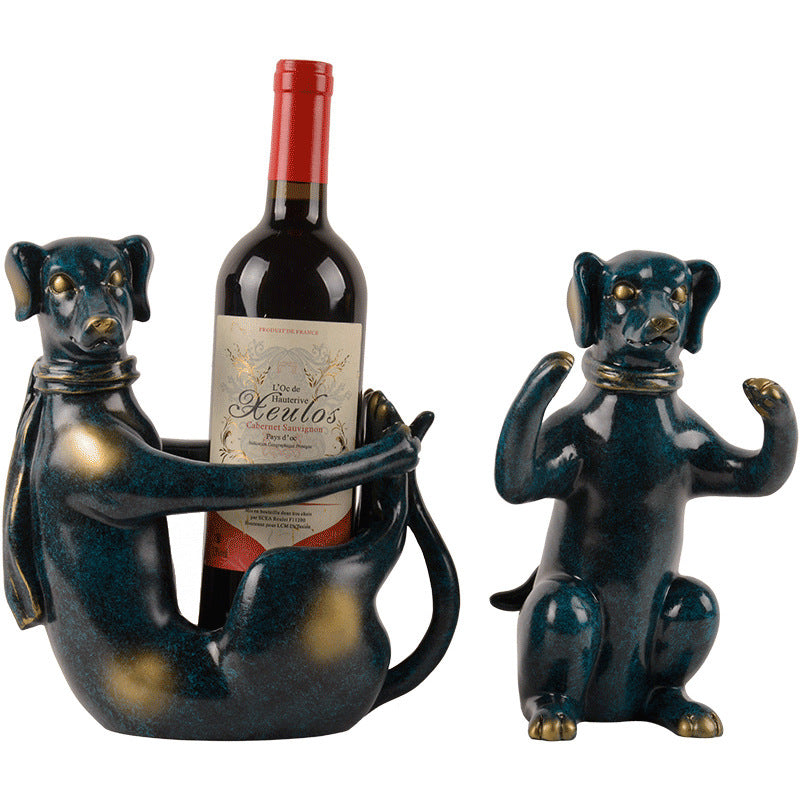 Lyxen PupPour – Handcrafted Dog Wine Rack Sculpture